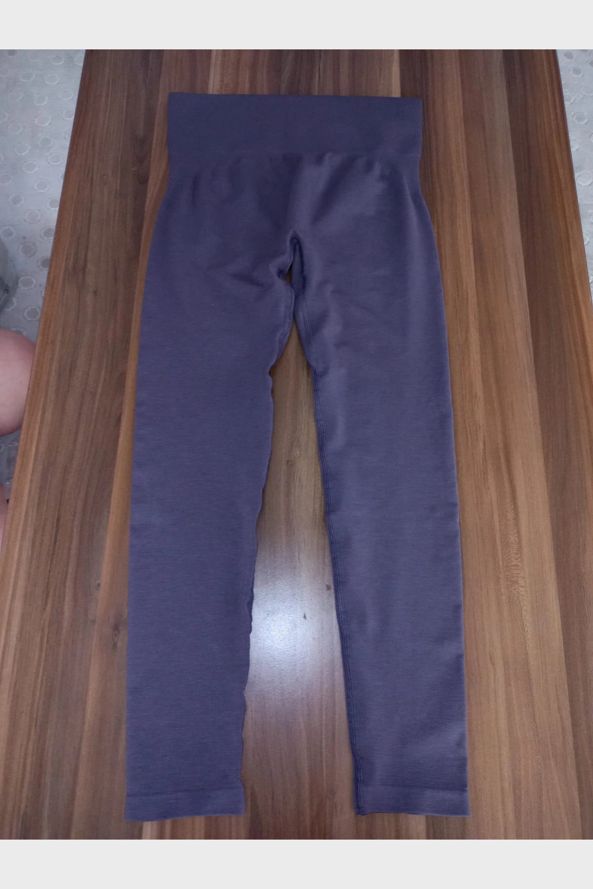 Toparlayıcı Yüksek Bel Tayt Mor