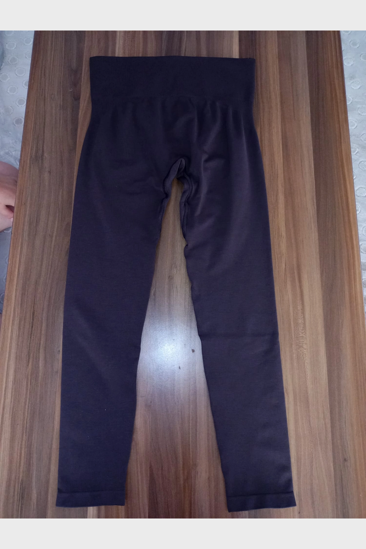 Toparlayıcı Yüksek Bel Tayt Kahverengi